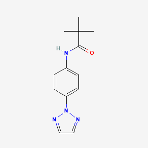 molecular formula C13H16N4O B7510255 2,2-dimethyl-N-[4-(triazol-2-yl)phenyl]propanamide 