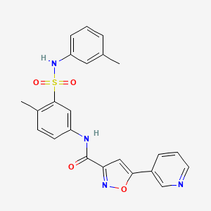 molecular formula C23H20N4O4S B7510264 N-[4-methyl-3-[(3-methylphenyl)sulfamoyl]phenyl]-5-pyridin-3-yl-1,2-oxazole-3-carboxamide 