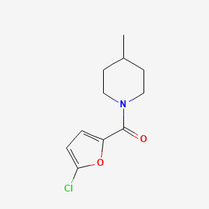 molecular formula C11H14ClNO2 B7510276 (5-Chlorofuran-2-yl)-(4-methylpiperidin-1-yl)methanone 