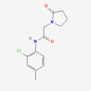 molecular formula C13H15ClN2O2 B7510285 N-(2-chloro-4-methylphenyl)-2-(2-oxopyrrolidin-1-yl)acetamide 