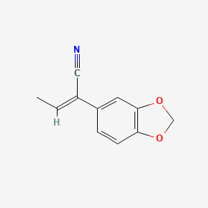 molecular formula C11H9NO2 B7510291 (Z)-2-(1,3-benzodioxol-5-yl)but-2-enenitrile 