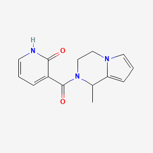 molecular formula C14H15N3O2 B7510294 3-(1-methyl-3,4-dihydro-1H-pyrrolo[1,2-a]pyrazine-2-carbonyl)-1H-pyridin-2-one 