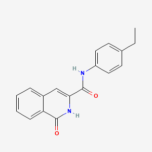 molecular formula C18H16N2O2 B7510318 N-(4-ethylphenyl)-1-oxo-2H-isoquinoline-3-carboxamide 