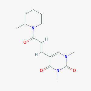 molecular formula C15H21N3O3 B7510328 1,3-dimethyl-5-[(E)-3-(2-methylpiperidin-1-yl)-3-oxoprop-1-enyl]pyrimidine-2,4-dione 