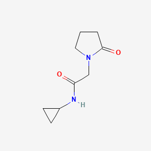 molecular formula C9H14N2O2 B7510347 N-cyclopropyl-2-(2-oxopyrrolidin-1-yl)acetamide 
