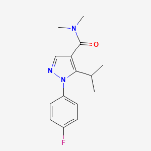 molecular formula C15H18FN3O B7510351 1-(4-fluorophenyl)-N,N-dimethyl-5-propan-2-ylpyrazole-4-carboxamide 