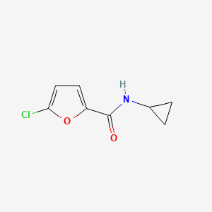 molecular formula C8H8ClNO2 B7510381 5-chloro-N-cyclopropylfuran-2-carboxamide 