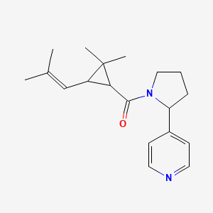 [2,2-Dimethyl-3-(2-methylprop-1-enyl)cyclopropyl]-(2-pyridin-4-ylpyrrolidin-1-yl)methanone