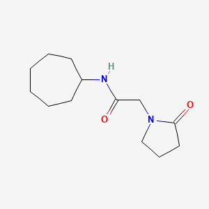 molecular formula C13H22N2O2 B7510397 N-cycloheptyl-2-(2-oxopyrrolidin-1-yl)acetamide 