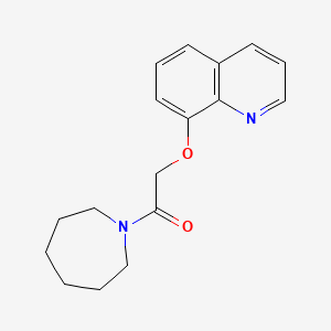 molecular formula C17H20N2O2 B7510423 1-(Azepan-1-yl)-2-quinolin-8-yloxyethanone 