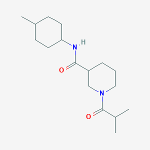 molecular formula C17H30N2O2 B7510428 N-(4-methylcyclohexyl)-1-(2-methylpropanoyl)piperidine-3-carboxamide 