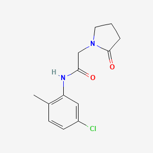 molecular formula C13H15ClN2O2 B7510433 N-(5-chloro-2-methylphenyl)-2-(2-oxopyrrolidin-1-yl)acetamide 