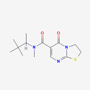 molecular formula C14H21N3O2S B7510440 N-(3,3-dimethylbutan-2-yl)-N-methyl-5-oxo-2,3-dihydro-[1,3]thiazolo[3,2-a]pyrimidine-6-carboxamide 