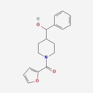 molecular formula C17H19NO3 B7510448 Furan-2-yl-[4-[hydroxy(phenyl)methyl]piperidin-1-yl]methanone 