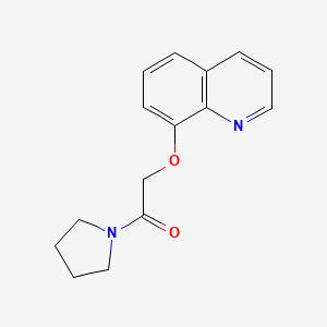 molecular formula C15H16N2O2 B7510459 1-Pyrrolidin-1-yl-2-quinolin-8-yloxyethanone 