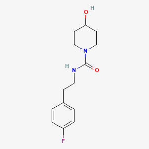 molecular formula C14H19FN2O2 B7510467 N-[2-(4-fluorophenyl)ethyl]-4-hydroxypiperidine-1-carboxamide 