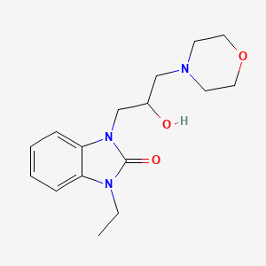 molecular formula C16H23N3O3 B7510487 1-Ethyl-3-(2-hydroxy-3-morpholin-4-ylpropyl)benzimidazol-2-one 