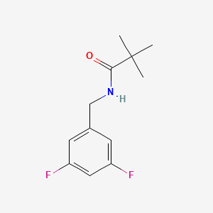 molecular formula C12H15F2NO B7510495 N-[(3,5-difluorophenyl)methyl]-2,2-dimethylpropanamide 