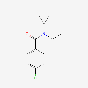 molecular formula C12H14ClNO B7510501 4-chloro-N-cyclopropyl-N-ethylbenzamide 