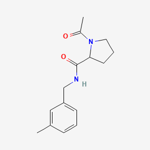 1-acetyl-N-[(3-methylphenyl)methyl]pyrrolidine-2-carboxamide