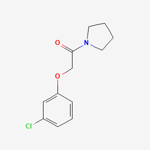 molecular formula C12H14ClNO2 B7510519 2-(3-Chlorophenoxy)-1-(1-pyrrolidinyl)-1-ethanone 