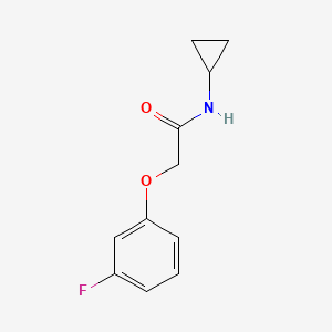 molecular formula C11H12FNO2 B7510547 N-cyclopropyl-2-(3-fluorophenoxy)acetamide 