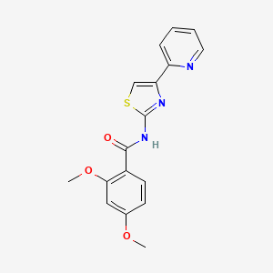 2,4-dimethoxy-N-(4-pyridin-2-yl-1,3-thiazol-2-yl)benzamide