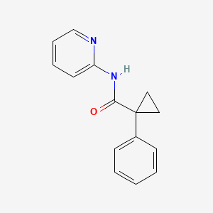 molecular formula C15H14N2O B7510563 1-phenyl-N-pyridin-2-ylcyclopropane-1-carboxamide 