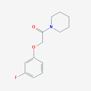 molecular formula C13H16FNO2 B7510564 2-(3-Fluorophenoxy)-1-piperidin-1-ylethanone 
