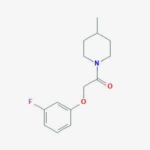 molecular formula C14H18FNO2 B7510568 2-(3-Fluorophenoxy)-1-(4-methylpiperidin-1-yl)ethanone 