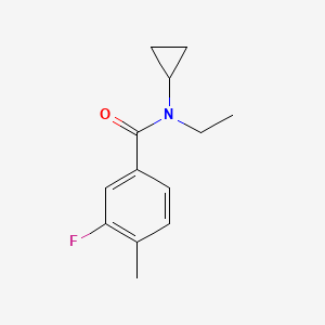 molecular formula C13H16FNO B7510576 N-cyclopropyl-N-ethyl-3-fluoro-4-methylbenzamide 