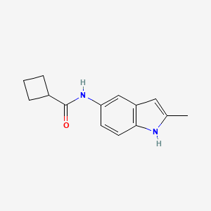 molecular formula C14H16N2O B7510581 N-(2-methyl-1H-indol-5-yl)cyclobutanecarboxamide 