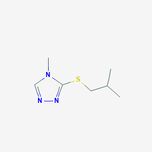 molecular formula C7H13N3S B7510592 4-Methyl-3-(2-methylpropylsulfanyl)-1,2,4-triazole 