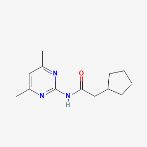 molecular formula C13H19N3O B7510598 2-cyclopentyl-N-(4,6-dimethylpyrimidin-2-yl)acetamide 
