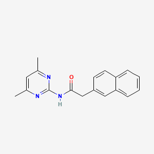 molecular formula C18H17N3O B7510617 N-(4,6-dimethylpyrimidin-2-yl)-2-naphthalen-2-ylacetamide 