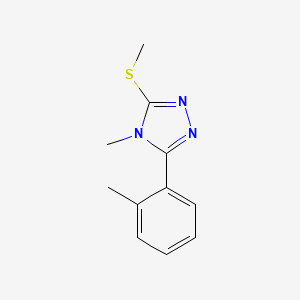 molecular formula C11H13N3S B7510618 4-Methyl-3-(2-methylphenyl)-5-methylsulfanyl-1,2,4-triazole 