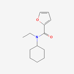 molecular formula C13H19NO2 B7510623 N-cyclohexyl-N-ethylfuran-2-carboxamide 