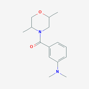molecular formula C15H22N2O2 B7510626 [3-(Dimethylamino)phenyl]-(2,5-dimethylmorpholin-4-yl)methanone 