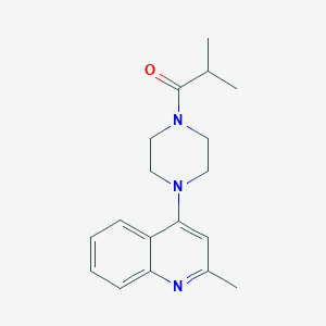 molecular formula C18H23N3O B7510669 2-Methyl-1-[4-(2-methylquinolin-4-yl)piperazin-1-yl]propan-1-one 