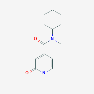molecular formula C14H20N2O2 B7510677 N-cyclohexyl-N,1-dimethyl-2-oxopyridine-4-carboxamide 
