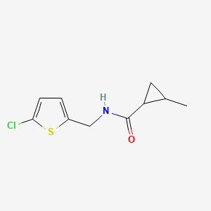 molecular formula C10H12ClNOS B7510688 N-[(5-chlorothiophen-2-yl)methyl]-2-methylcyclopropane-1-carboxamide 