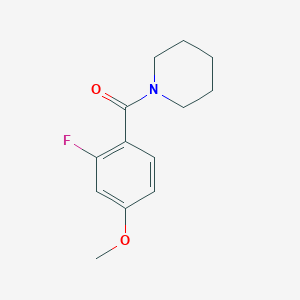 molecular formula C13H16FNO2 B7510694 (2-Fluoro-4-methoxyphenyl)-piperidin-1-ylmethanone 
