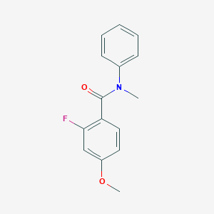 molecular formula C15H14FNO2 B7510709 2-fluoro-4-methoxy-N-methyl-N-phenylbenzamide 
