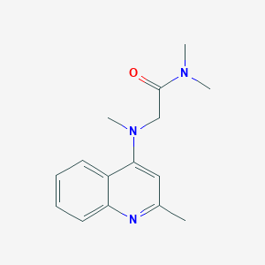 molecular formula C15H19N3O B7510734 N,N-dimethyl-2-[methyl-(2-methylquinolin-4-yl)amino]acetamide 