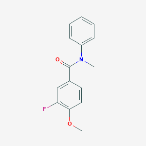 molecular formula C15H14FNO2 B7510738 3-fluoro-4-methoxy-N-methyl-N-phenylbenzamide 
