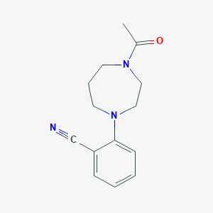 molecular formula C14H17N3O B7510752 2-(4-Acetyl-1,4-diazepan-1-yl)benzonitrile 