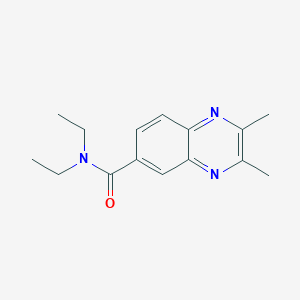 molecular formula C15H19N3O B7510762 N~6~,N~6~-diethyl-2,3-dimethyl-6-quinoxalinecarboxamide 