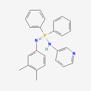 molecular formula C25H24N3P B7510767 N-[(3,4-dimethylphenyl)imino-diphenyl-lambda5-phosphanyl]pyridin-3-amine 