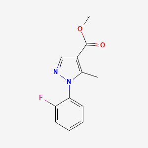 molecular formula C12H11FN2O2 B7510769 methyl 1-(2-fluorophenyl)-5-methyl-1H-pyrazole-4-carboxylate 