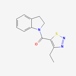molecular formula C13H13N3OS B7510777 2,3-Dihydroindol-1-yl-(4-ethylthiadiazol-5-yl)methanone 